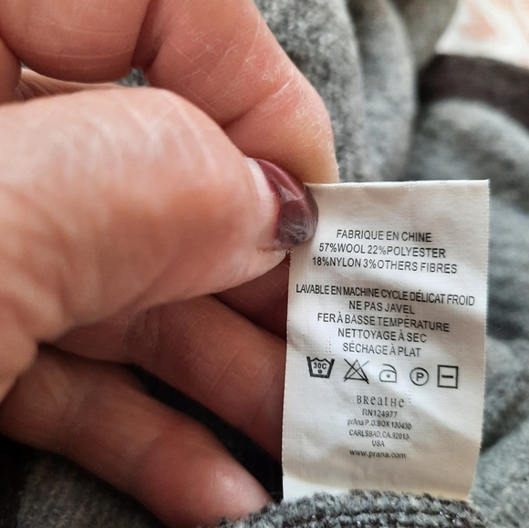 Prana Brown and Orange Quarter-Zip Sweater Med - Picture 4 of 11